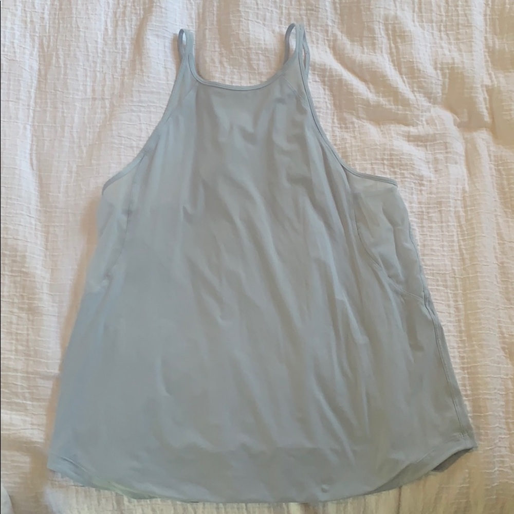 Lululemon breezy high neck running top size 6 blue